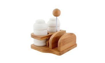 FİDEX HOME PORSELEN BAMBULU PEÇETELİK TUZLUK BİBERLİK