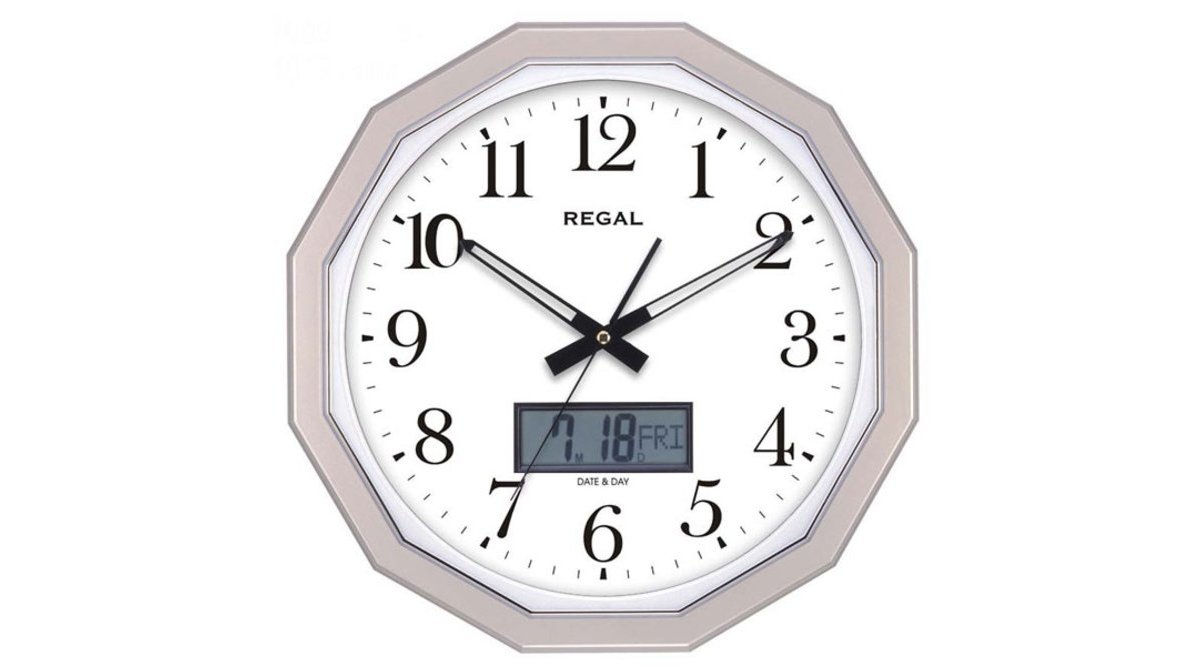 ULTİMA REGAL DİJİTAL TAKVİMLİ 16GEN ANALOG DUVAR SAATI N1 FİYATI Vivense