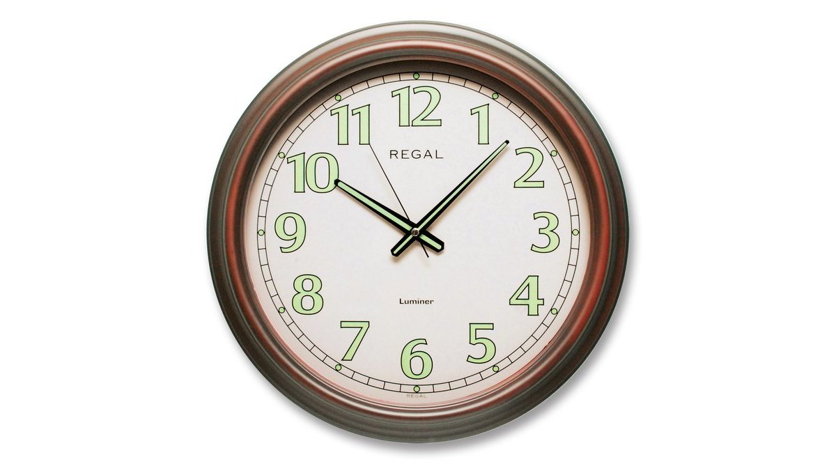 ULTİMA REGAL AHŞAP RENK FOSFORLU DUVAR SAATİ FİYATI Vivense