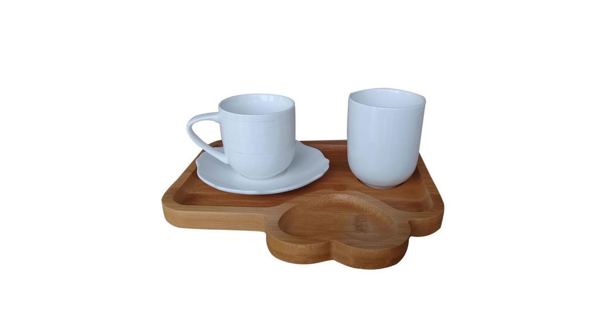FİDEX HOME 5 PARÇA BAMBU PORSELEN KAHVE SUNUM SERVİS SETİ FİYATI Vivense
