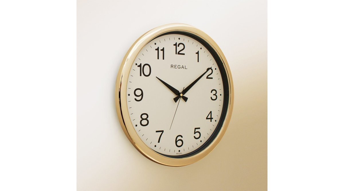 ULTİMA REGAL GOLD METALİZE YUVARLAK DUVAR SAATİ ALTIN FİYATI Vivense
