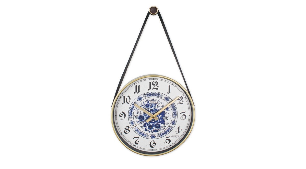 ULTİMA REGAL RETRO KAYIŞLI KÜÇÜK BOY DUVAR SAATİ MAVİ FİYATI Vivense