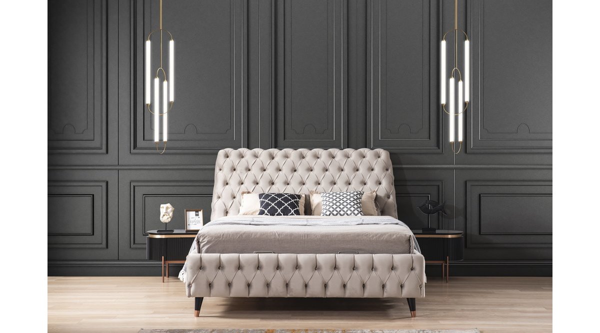 TESLA SİYAH KARYOLA BAZALI FİYATI Vivense