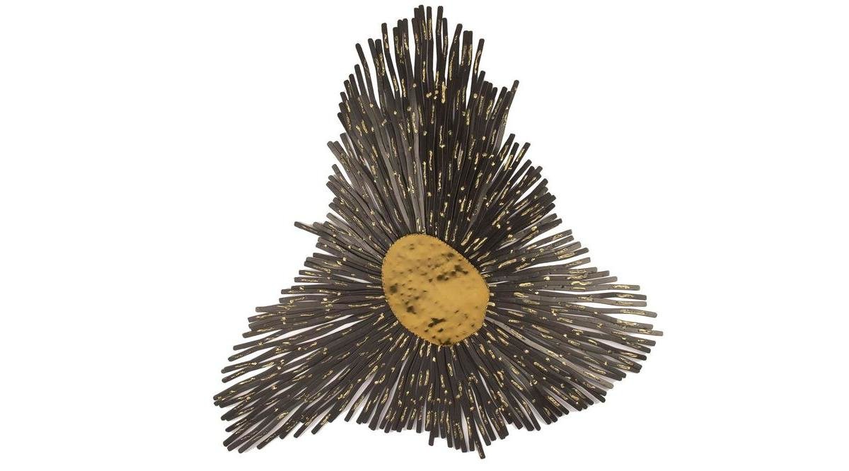SİYAH GOLD ASİMETRİK ÇİÇEK ŞEK DUVAR SÜSÜ 10094 CM FİYATI Vivense