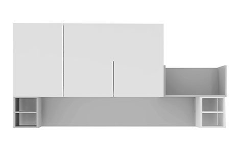 PRİMER 3 KAPILI ÜST DOLAP VE RAFLI PANO