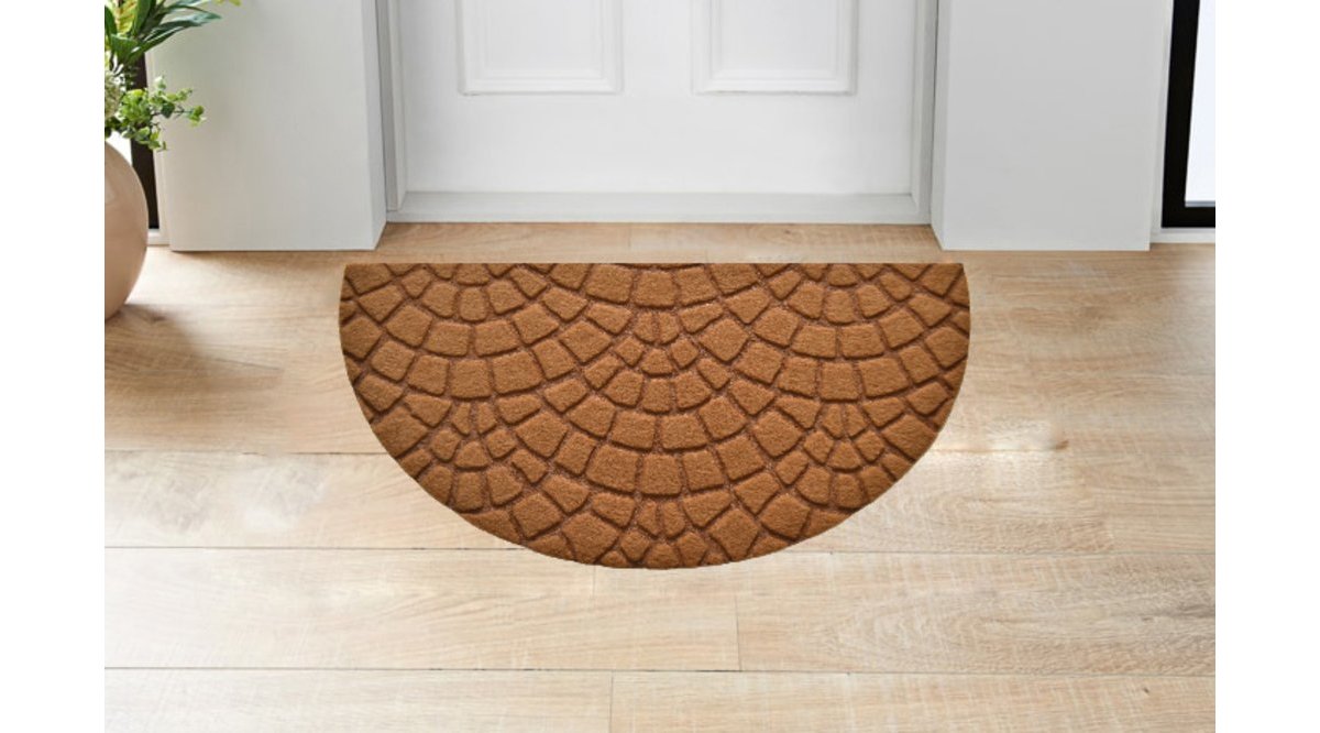 PARGA YARİMAY KAPI PASPASI 40X75 KAHVE MOZAİK FİYATI Vivense
