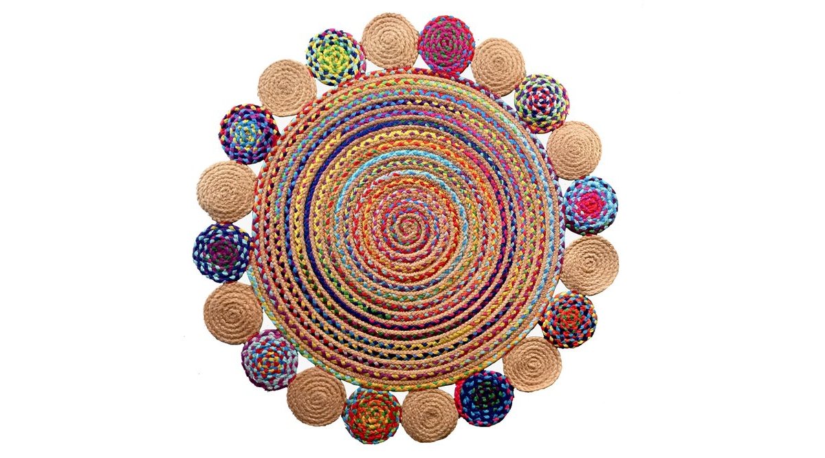 SAMBA JUT ÖRGÜ HALI 120X120 S3 FİYATI Vivense