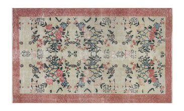 EL DOKUMA YÜNLÜ TÜRK VİNTAGE HALI 1980 156X261