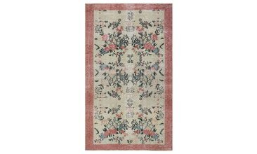 EL DOKUMA YÜNLÜ TÜRK VİNTAGE HALI 1980 156X261