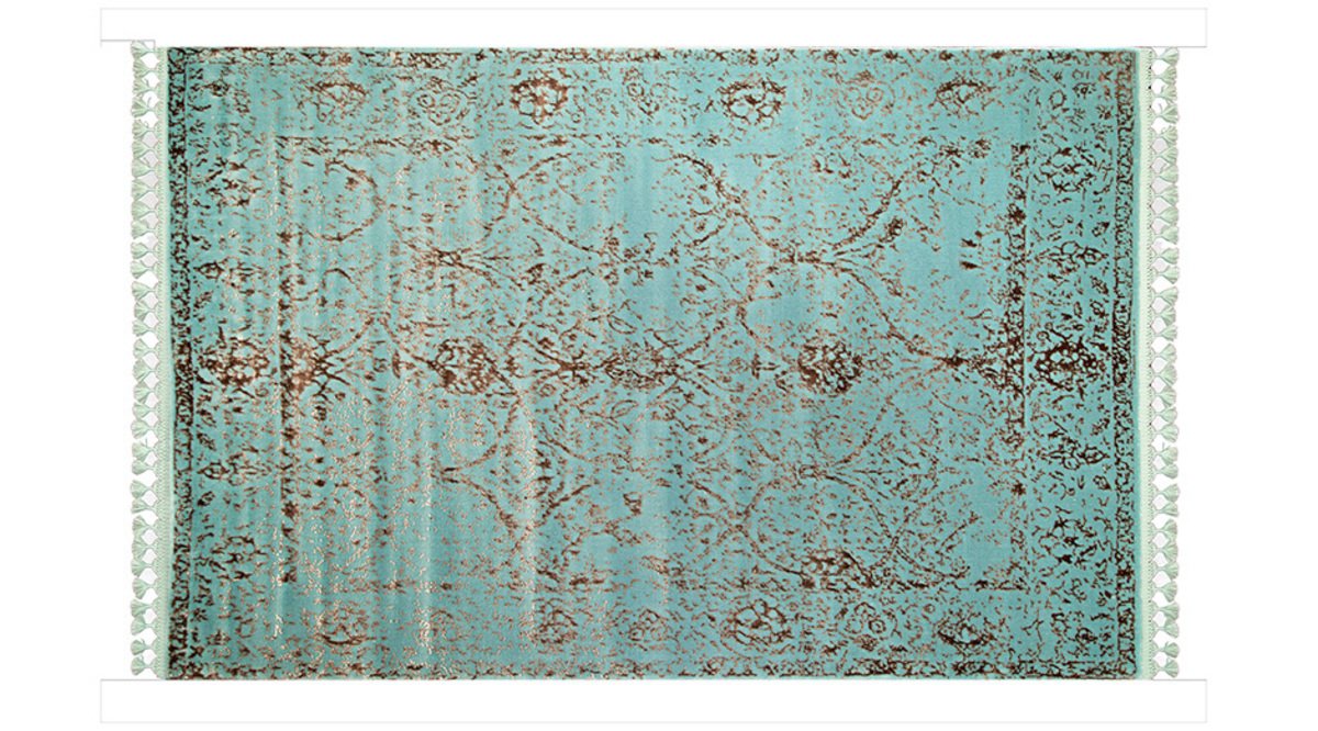 BROKEN HALI TURKUAZ KAHVE 80 X 150 FİYATI Vivense