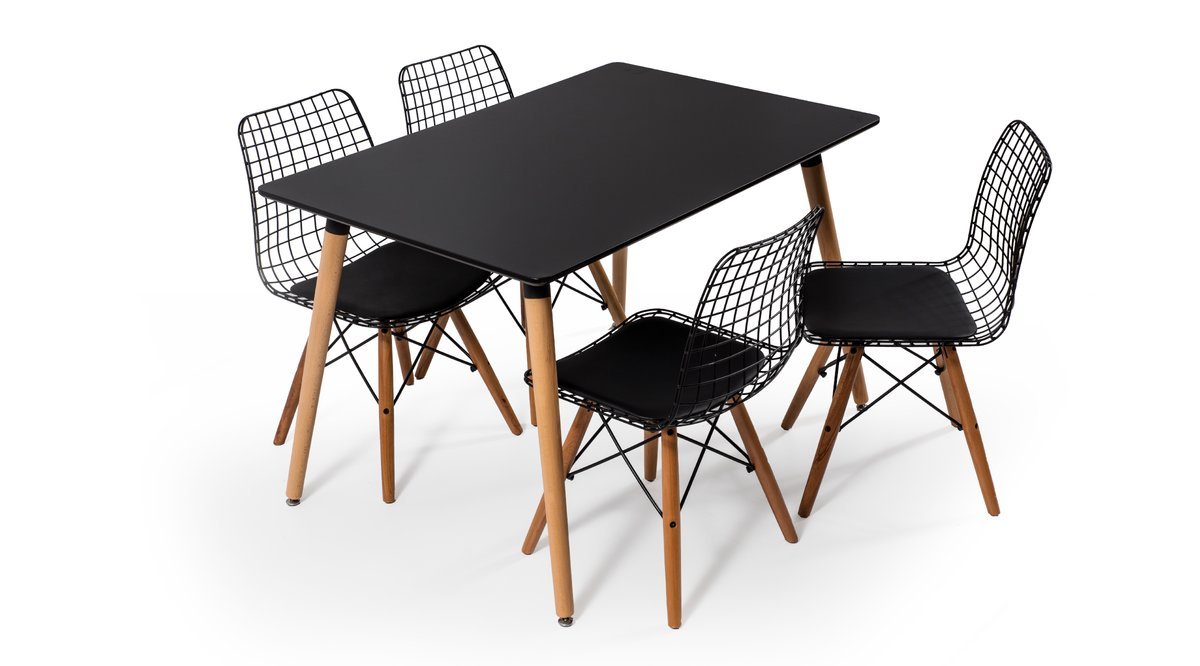 EAMES MASA SANDALYE TAKIMI METAL SANDALYELİ FİYATI Vivense