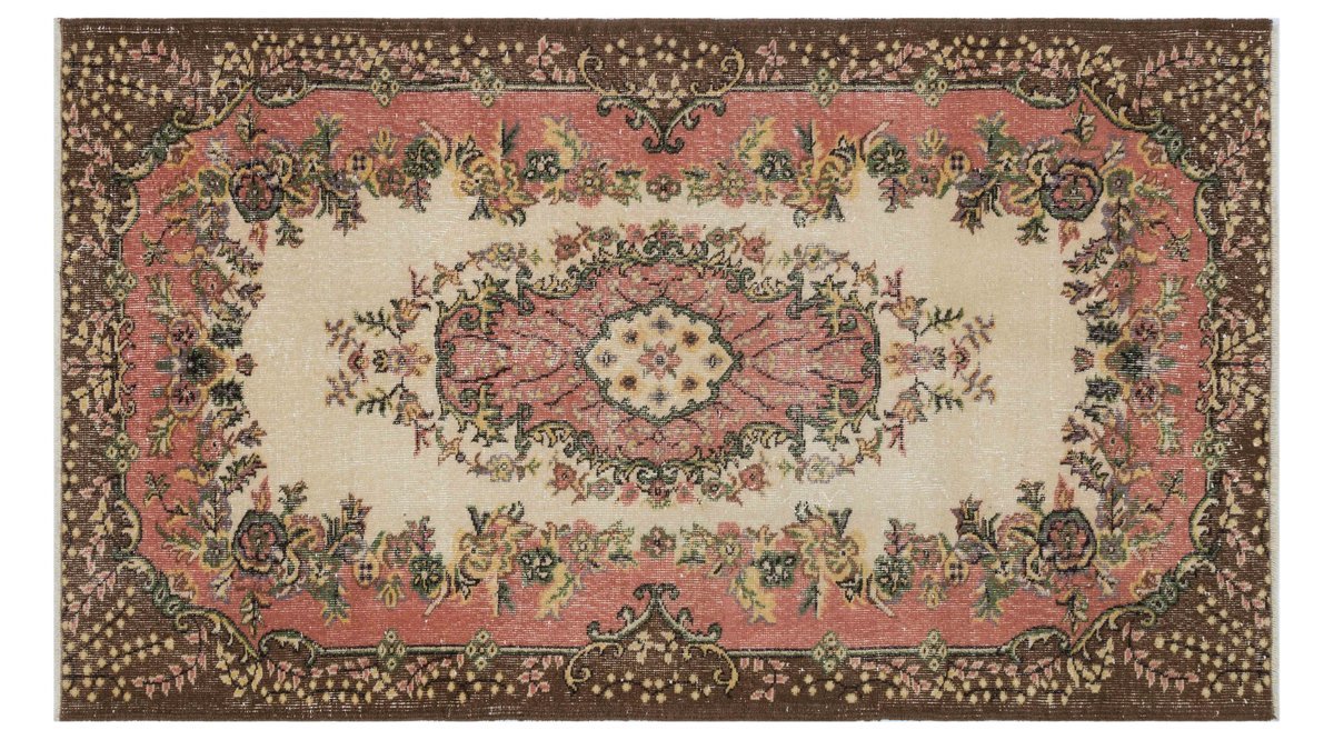 VİNTAGE HALI KREM KAHVE 121*211 CM FİYATI Vivense