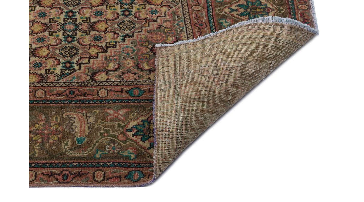 GERÇEK EL DOKUMA VİNTAGE ESKİTME HALI 194X280 FİYATI Vivense
