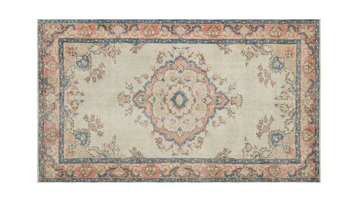 GERÇEK EL DOKUMA VİNTAGE ESKİTME HALI 145X248 FİYATI Vivense