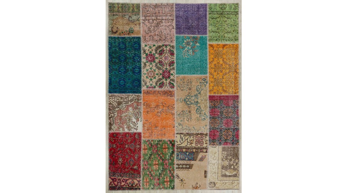 MODERN KLASİK PATCHWORK ESKİTME HALI 160X230 FİYATI Vivense