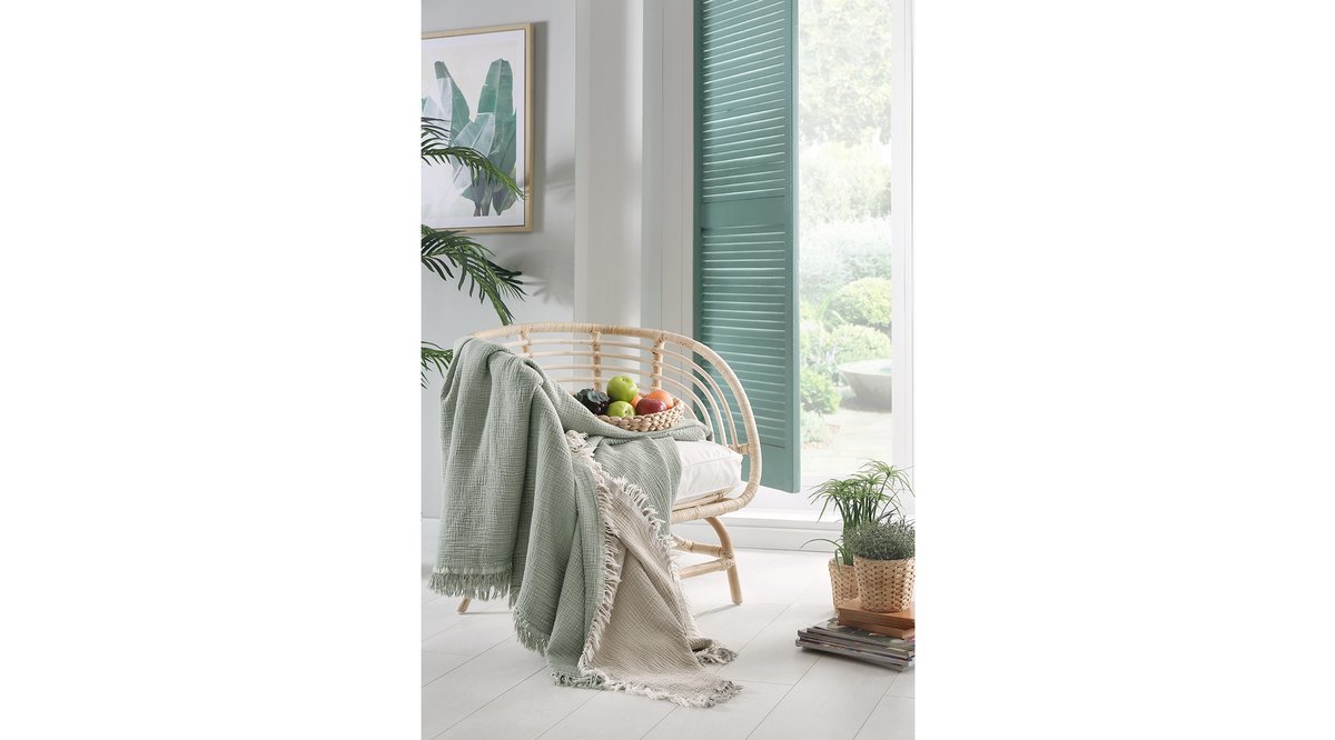 HİBBOUX MÜSLİN YATAK ÖRTÜSÜ GREEN 160X240 FİYATI Vivense