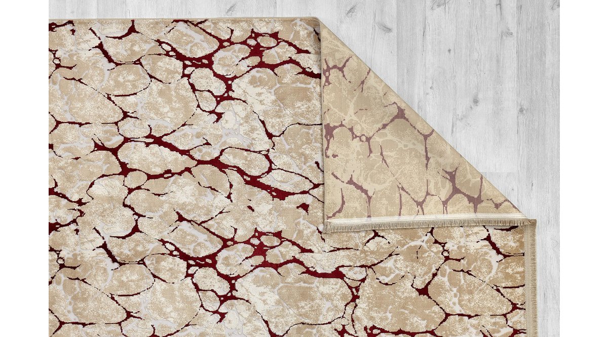 BORDO MERMER DESENLİ ALTI KAYMAZ HALI 160X230 FİYATI Vivense