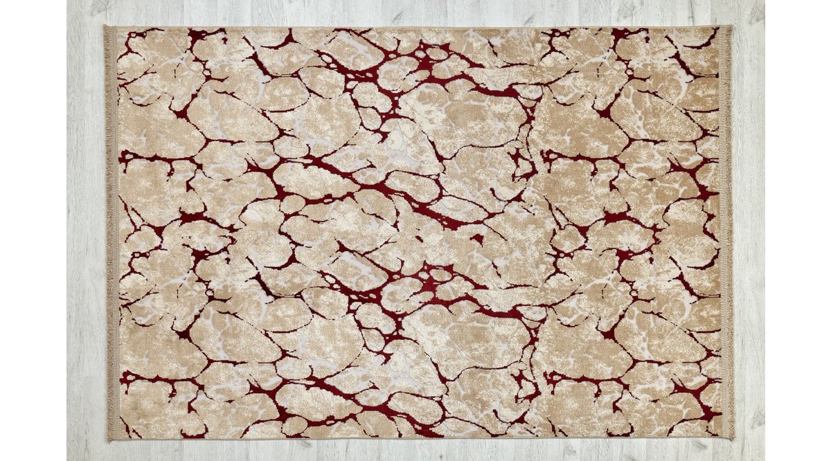 BORDO MERMER DESENLİ ALTI KAYMAZ HALI 160X230 FİYATI Vivense