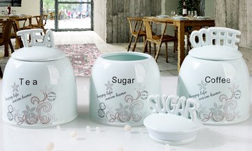 HAPPY LİFE LÜKS ÇAY KAHVE ŞEKER KAVANOZU YEŞİL