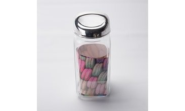 TUTMALI KAPAKLI KARE KAVANOZ GÜMÜŞ RENK 1 LT