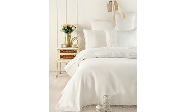 KARACA HOME REBECA SATEN EKRU NEVRESİM PİKE TAKIMI