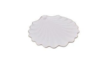 KARACA OCEAN BREEZE İSTİRİDYE ŞEKİLLİ SERVİS TABAĞI KREM GOLD