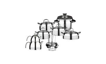 EMSAN ARAGON 17 PARÇA PASLANMAZ ÇELİK ÇEYİZ SETİ