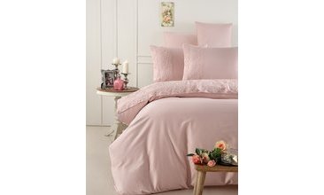 KARACA HOME MERİSA PUDRA DANTELLİ SATEN NEVRESİM TAKIMI