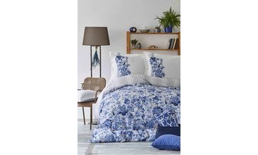 KARACA HOME MELANİE İNDİGO RANFORCE ÇİFT KİŞİLİK PİKE TAKIMI