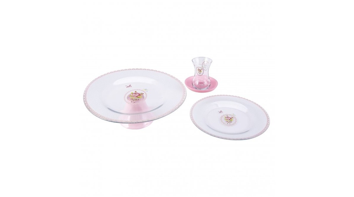KARACA PRETTY 19 PARÇA PASTA SETİ PEMBE FİYATI Vivense