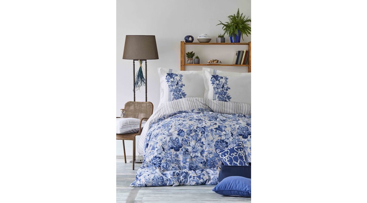 KARACA HOME MELANİE İNDİGO RANFORCE ÇİFT KİŞİLİK PİKE