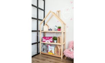 MONTESSORİ ÇOCUK ODASI AHŞAP KİTAPLIK RAF