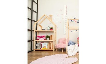 MONTESSORİ ÇOCUK ODASI AHŞAP KİTAPLIK RAF