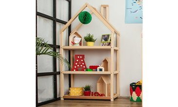 MONTESSORİ ÇOCUK ODASI AHŞAP KİTAPLIK RAF