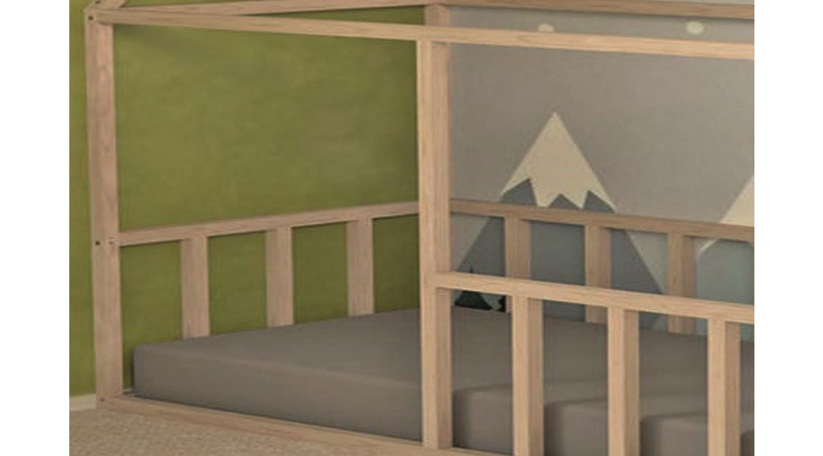 MARKAAWM MONTESSORİ ÇOCUK YATAK DOĞAL ÇAM AĞACI YATAK NİSA