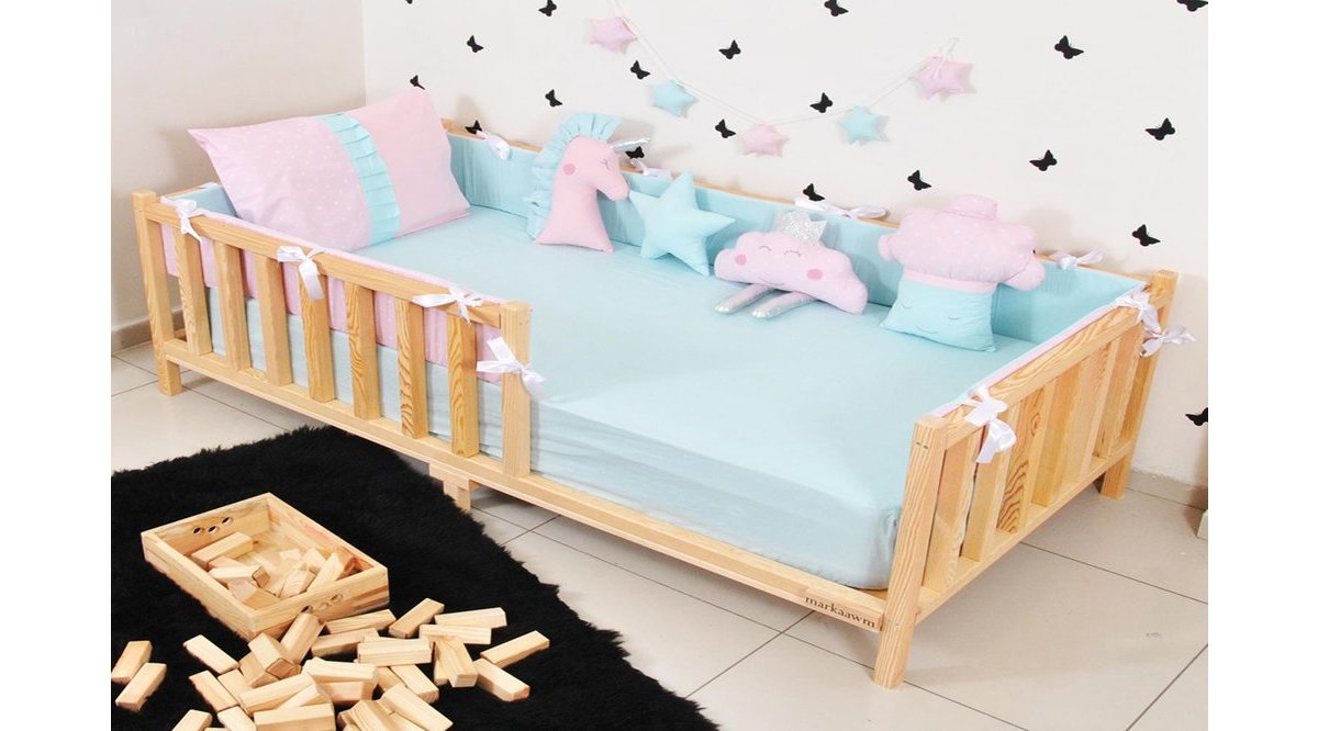 MARKAAWM MONTESSORİ YATAK ÇOCUK DOĞAL ÇAM AĞACINDAN NİL