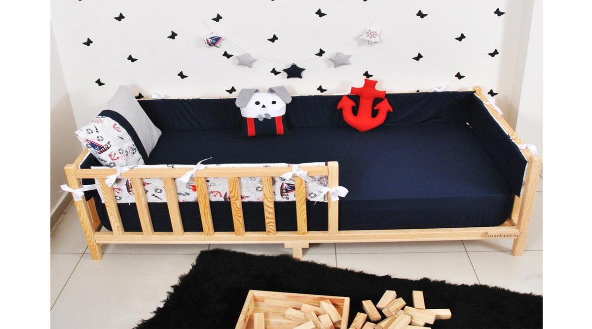 MARKAAWM MONTESSORİ YATAK ÇOCUK DOĞAL ÇAM AĞACINDAN NİL