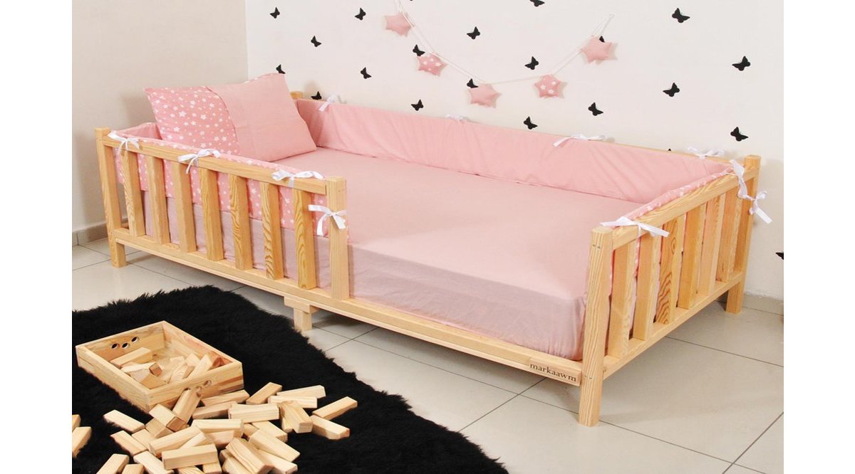 MARKAAWM MONTESSORİ YATAK ÇOCUK DOĞAL ÇAM AĞACINDAN NİL