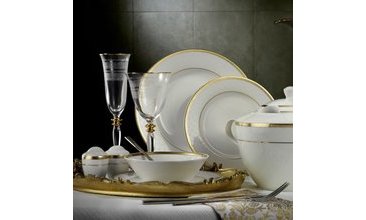 KÜTAHYA PORSELEN BONE KALİPSO 62 PARÇA 8158 DESENLİ YEMEK TAKIMI