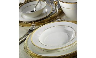 KÜTAHYA PORSELEN BONE KALİPSO 62 PARÇA 8158 DESENLİ YEMEK TAKIMI