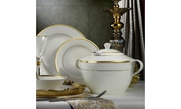 KÜTAHYA PORSELEN BONE KALİPSO 62 PARÇA 8158 DESENLİ YEMEK TAKIMI