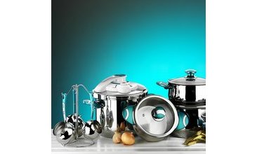 KÜTAHYA PORSELEN 18 PARÇA ÇELİK ÇEYİZ SETİ TURKUAZ