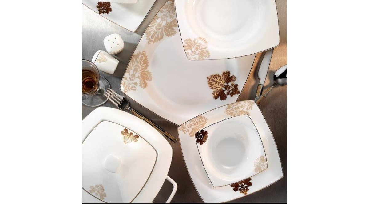 KÜTAHYA PORSELEN ALİZA BONE 83 PARÇA 60106 DEKOR YEMEK
