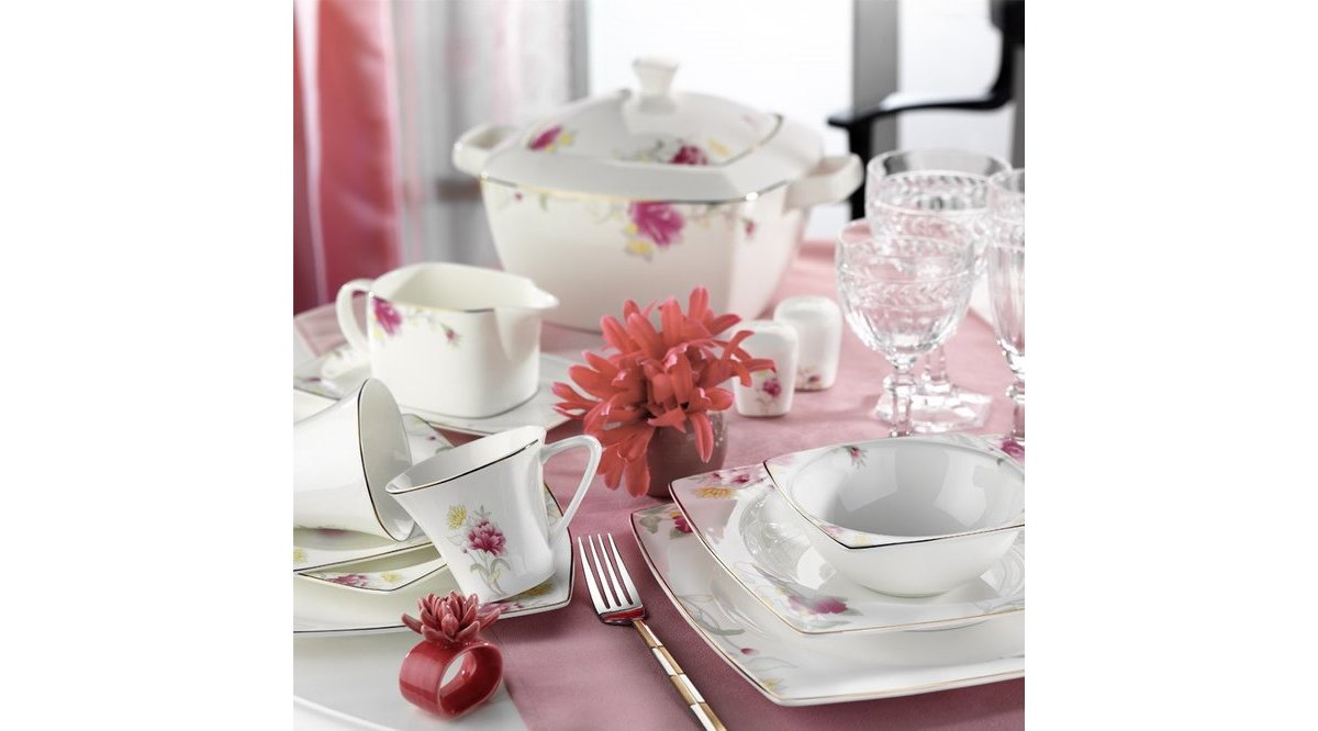 KÜTAHYA PORSELEN ALİZA BONE 83 PARÇA 65116 DEKOR YEMEK TAKIMI FİYATI