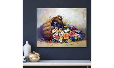 ÇİÇEKLİ KANVAS TABLO 20X30