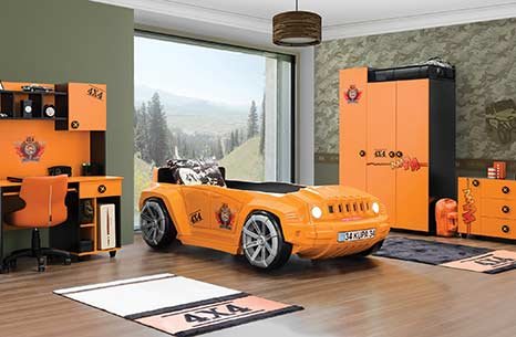 OFF ROAD ARABALI GENÇ ODASI TAKIMI TURUNCU