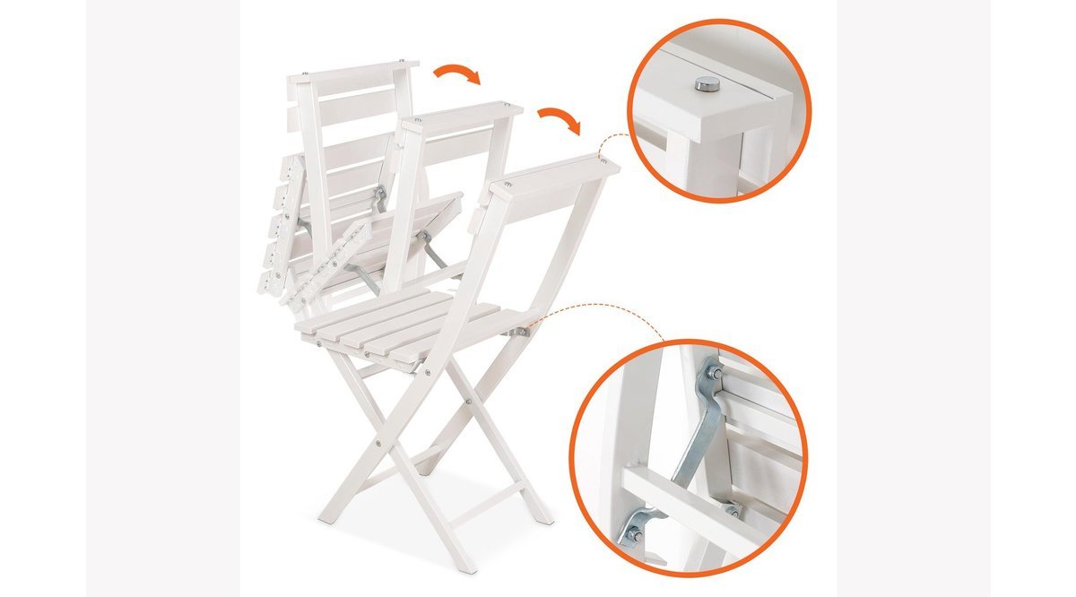 KİNG ADALİS BAHÇE MOBİLYASI KATLANIR MASA SANDALYE TAKIMI BEYAZ FİYATI