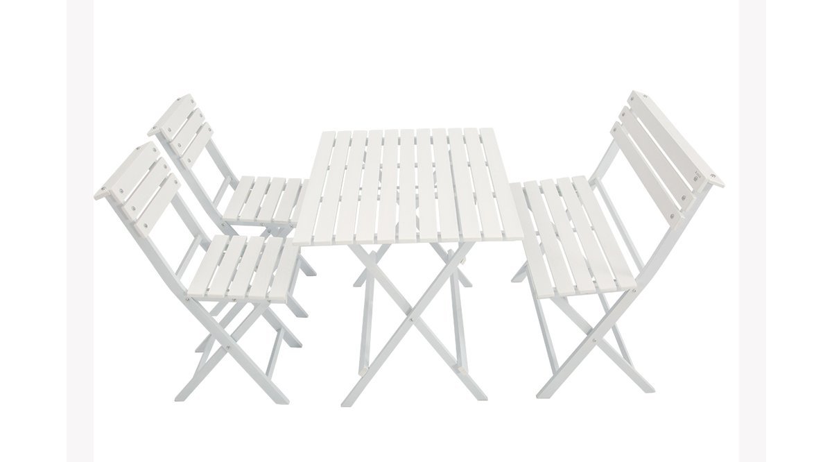 KİNG ADALİS BAHÇE MOBİLYASI KATLANIR MASA SANDALYE TAKIMI BEYAZ FİYATI