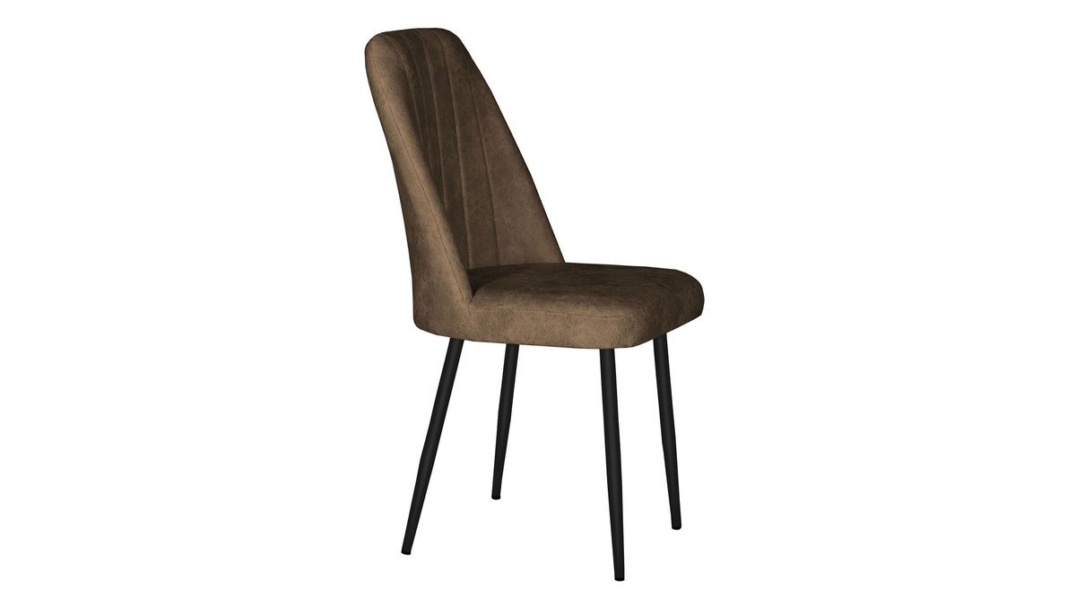 OLİNPA MONA SANDALYE SİYAH METAL AYAK KOYU KAHVE FİYATI Vivense