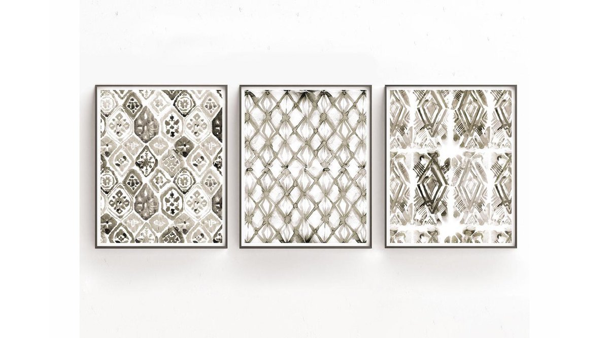 BEJ TEMALI ÜÇLÜ DEKORATİF TABLO 33X48 FİYATI - Vivense